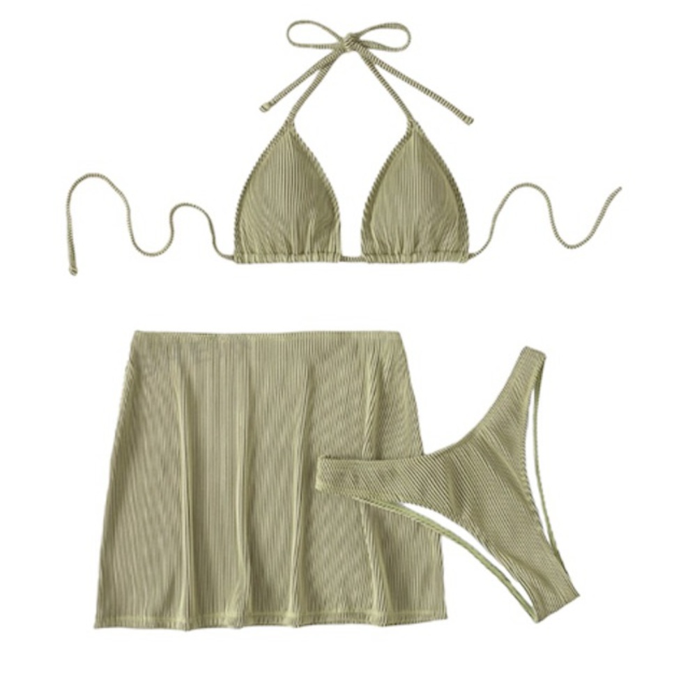 [SHEIN] NWOT 3pc Ribbed Bikini Set